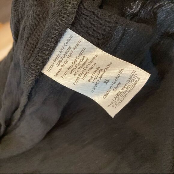 Frye Cotton Rayon Mix Media Basic Witchy Sleeveless Maxi Dress with Pockets XL - Picture 8 of 9